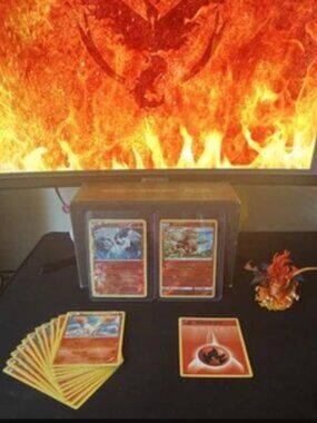 Pokemon Fire Type Card Lot 15 Cards Lot Holo Rare NM 2016 Vintage Charizard TCG